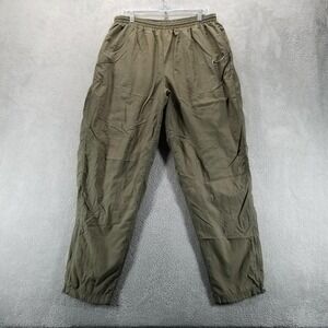 Nike Pants Mens XL Green Joggers Track Warm Up Lined Elastic Ankle Zip Nylon